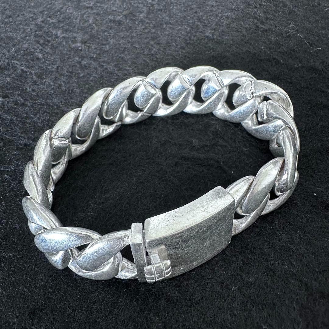 超重厚 117g80sヴィンテージ ブレスレット シルバー925 - メルカリ