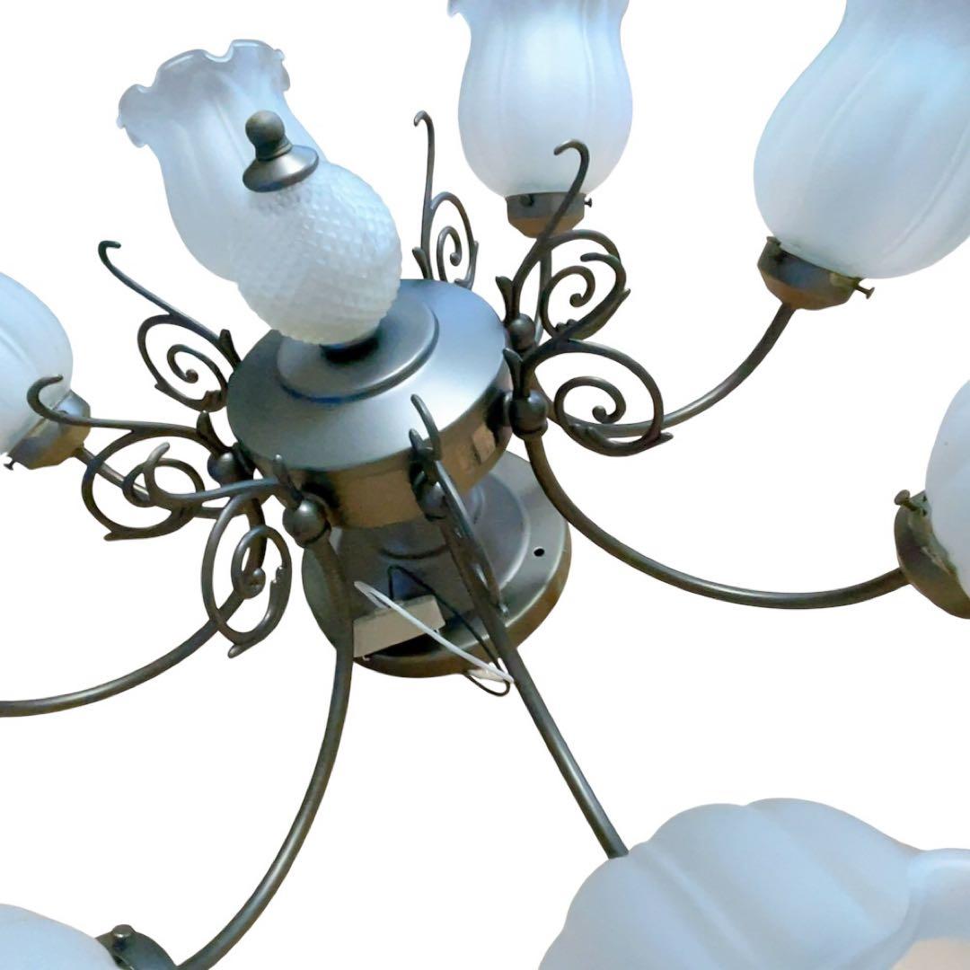 リモコン・全灯LED電球付】キシマGEM-6700C 直付タイプ シャンデリア