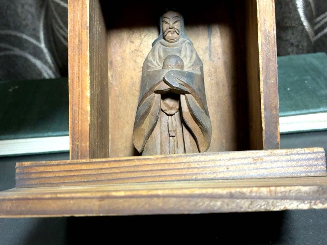 呪物 天照大神 木彫 置物 神棚 仏像 神仏習合 骨董 アンティーク