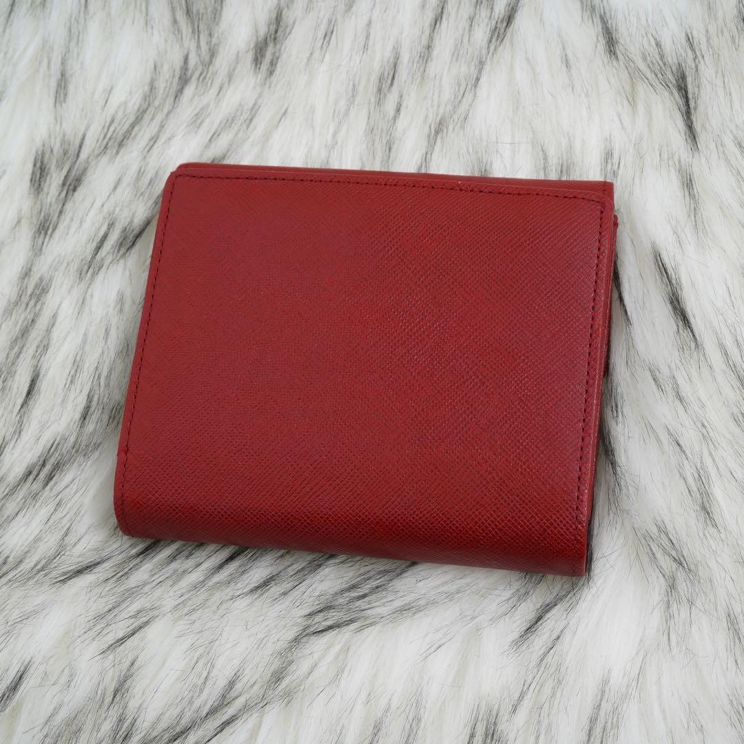 極美品 BURBERRY LONDON 二つ折り財布 ノバチェック レッド