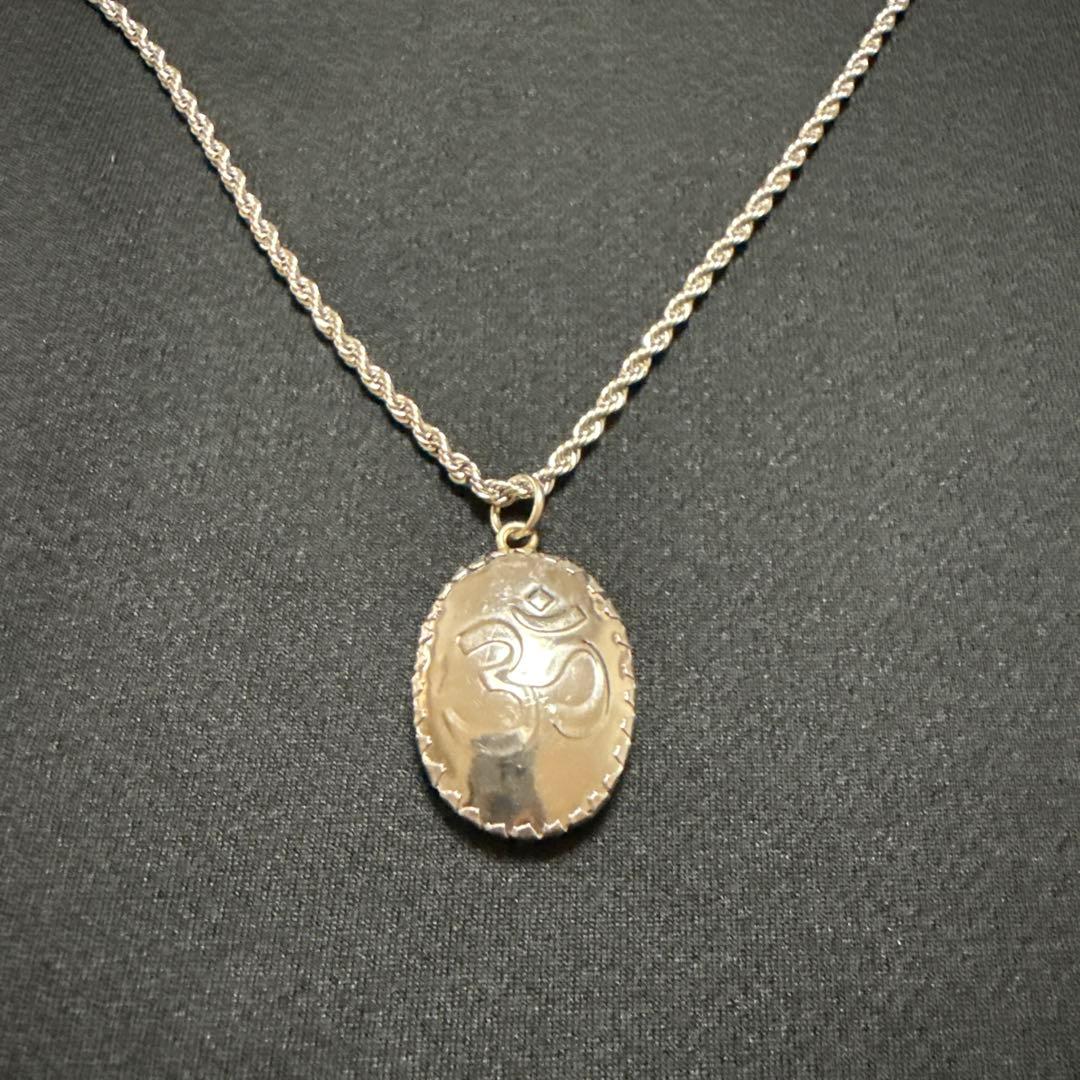 ガネーシャ（ブルー）オームペンダント藤井風ネックレスお風呂チェーン