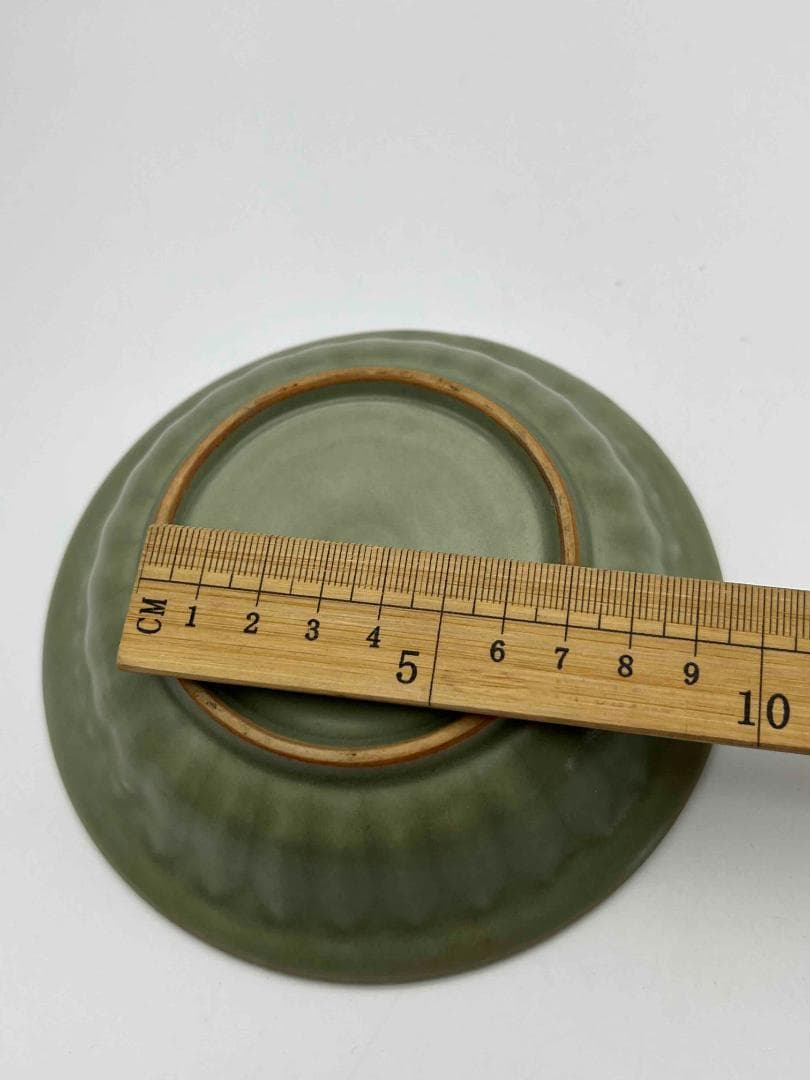 南宋時代 青磁 龍泉窯双魚盤 青磁皿 唐物 古賞物 時代物 (