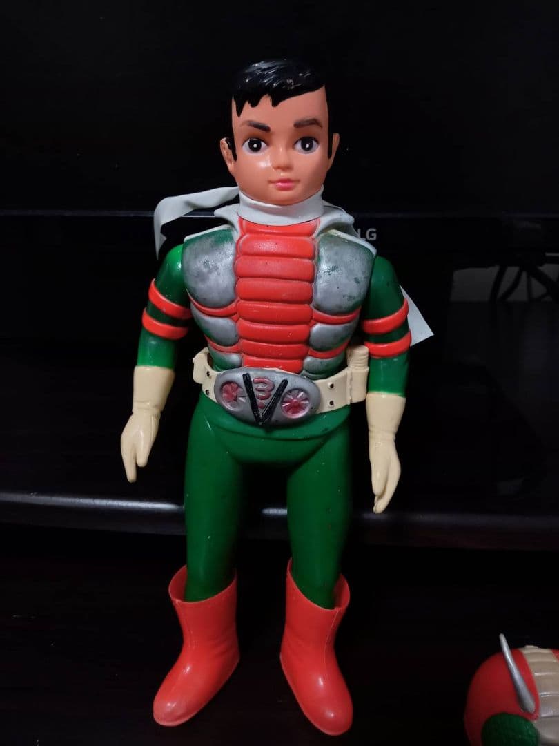 旧バンダイ 仮面ライダーV3 面取れ スタンダード ソフビ 当時物