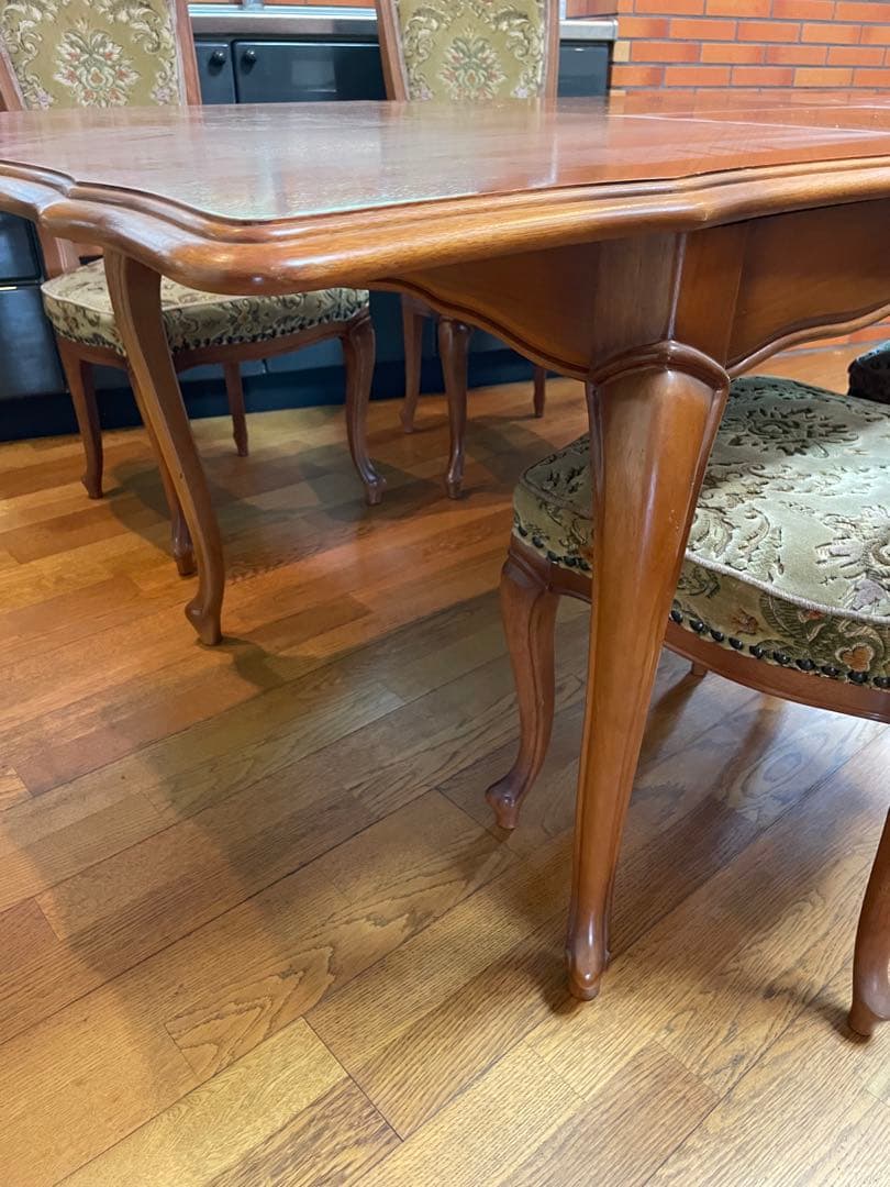 希少！　マルニ家具　アンティーク　伸長式　ダイニングテーブル　エクステンション