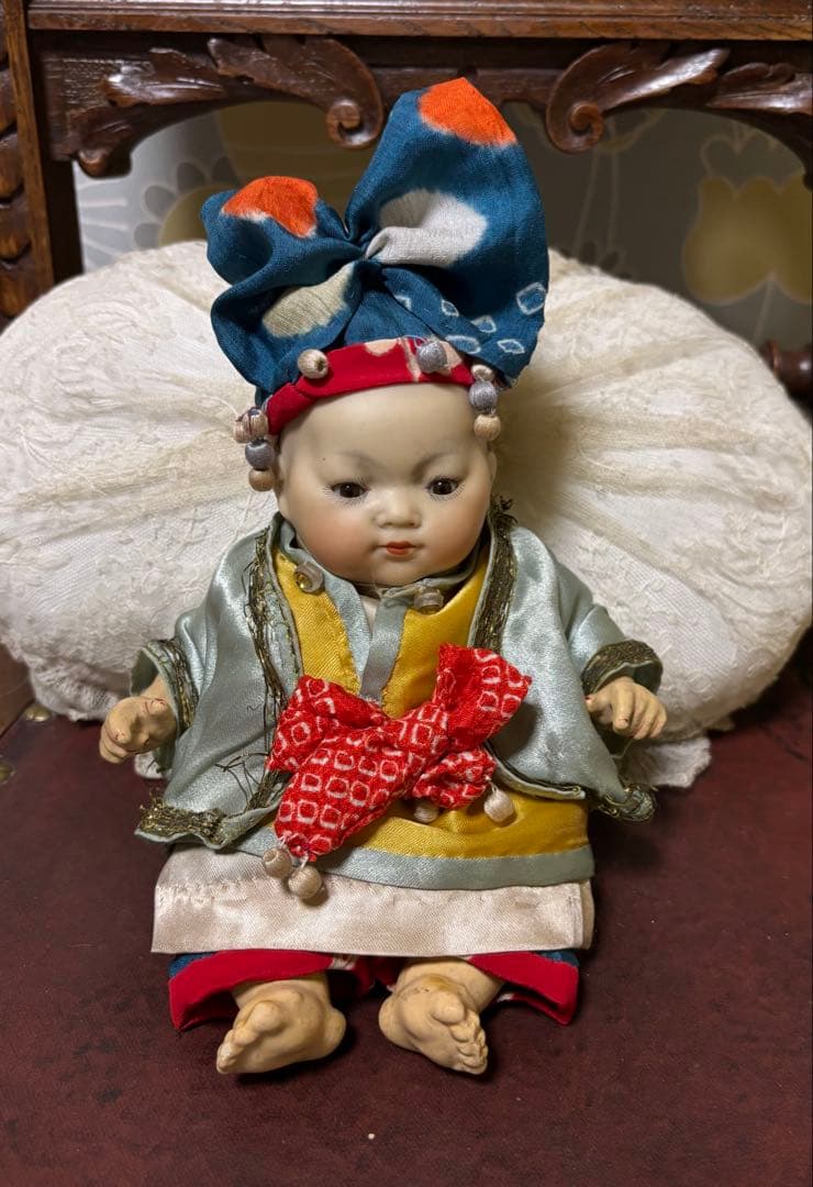 アンティークビスクドール アーモンドマルセル オリエンタルベビー