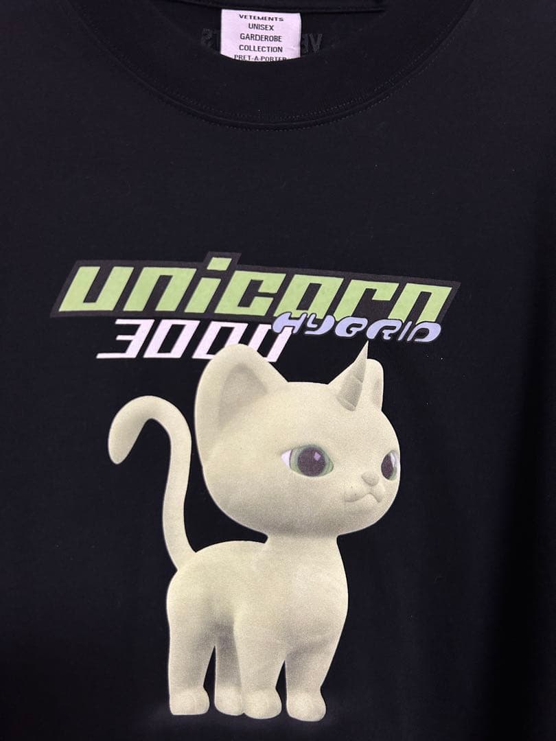 美品VETEMENTS ヴェトモン プリントTシャツ ユニコーン ユニセックス