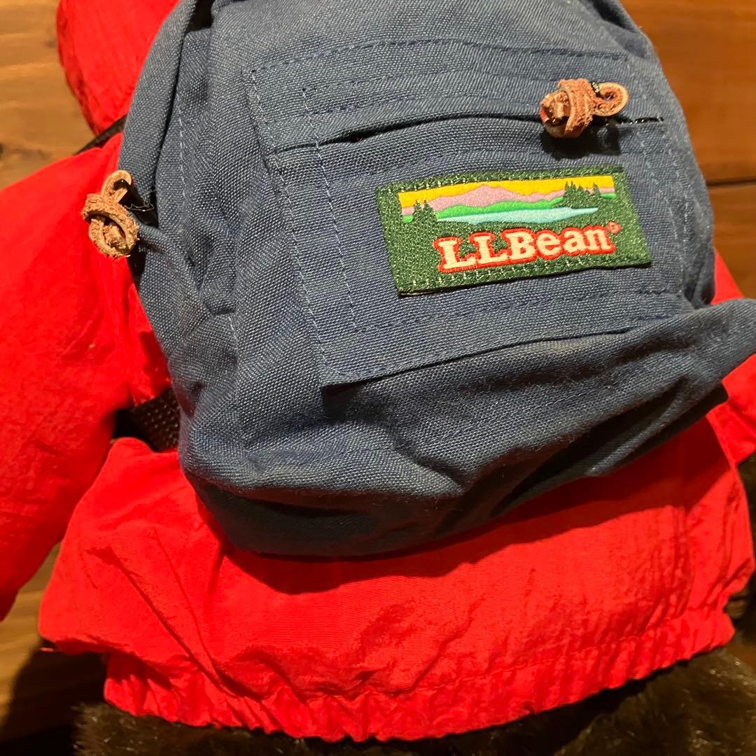 llbean teddy bear コラボ　ぬいぐるみ　アノラックパーカー　赤