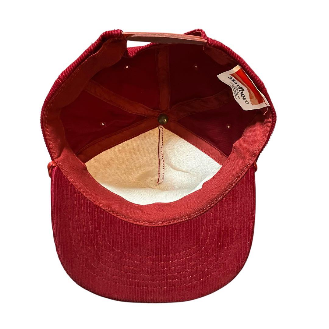 Marlboro コーデュロイキャップ 赤 USA製90s