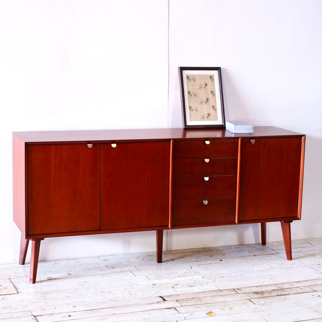 A 新品 北欧 160cm リビングボード キャビネット サイドボード 収納