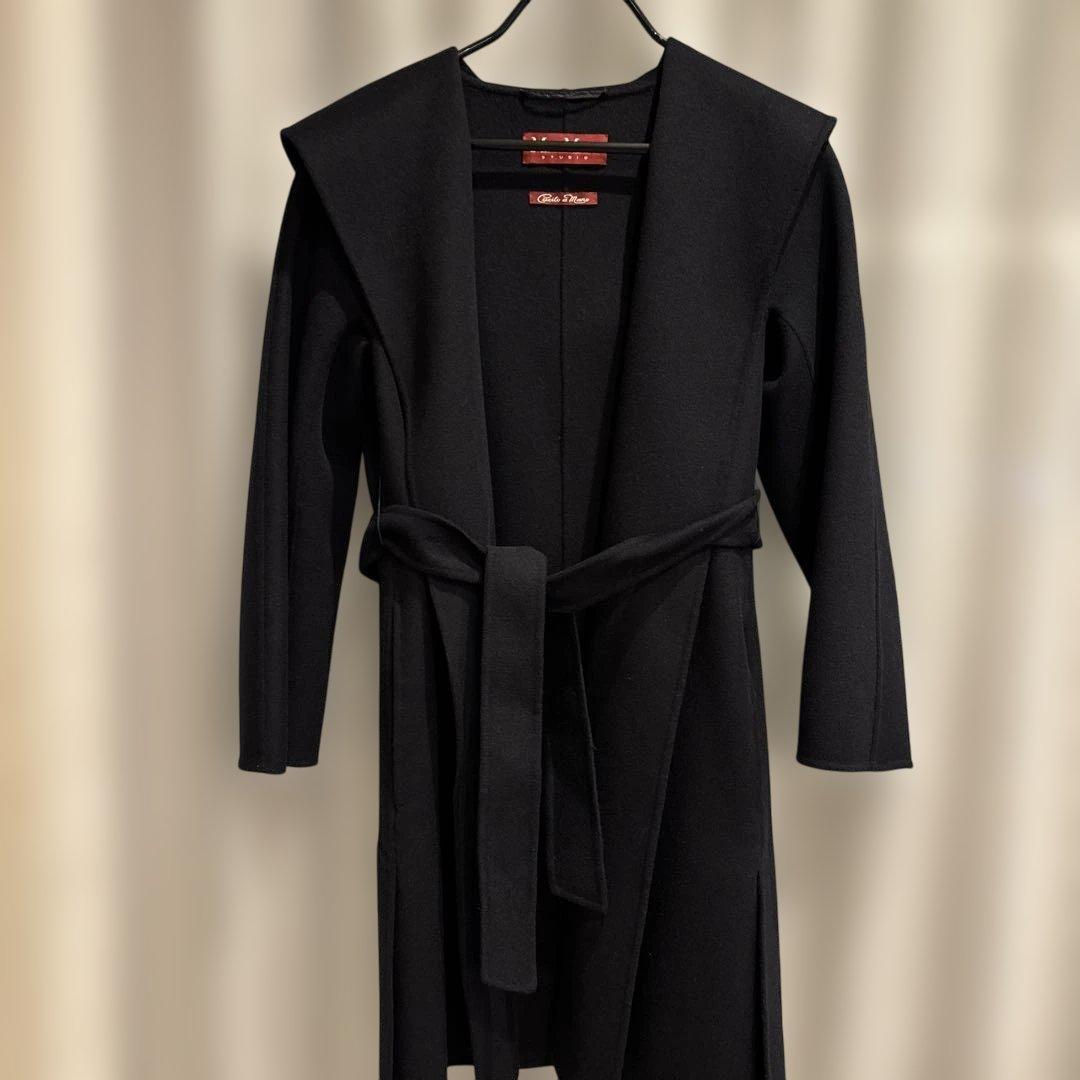 【MaxMara 】紺ロングコート Max Mara（マックスマーラ） コート アガタ ネイビー レディース Max