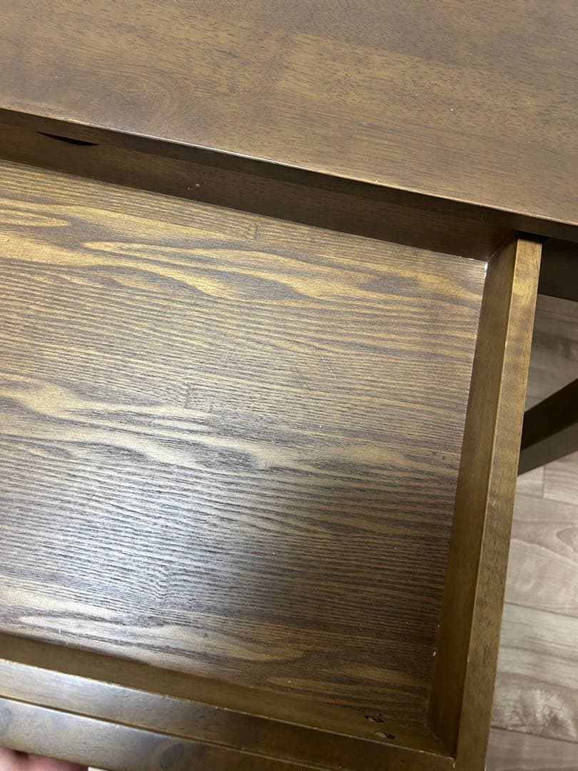 ベルメゾン省スペースパソコンデスク 100cm×50cm×高さ72cm ブラウン