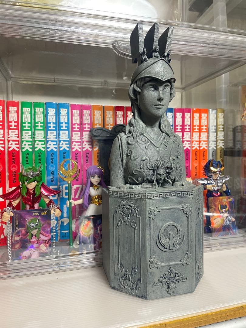 聖闘士星矢 アテナ像胸像 火時計 台座付き 海外製 聖闘士聖衣