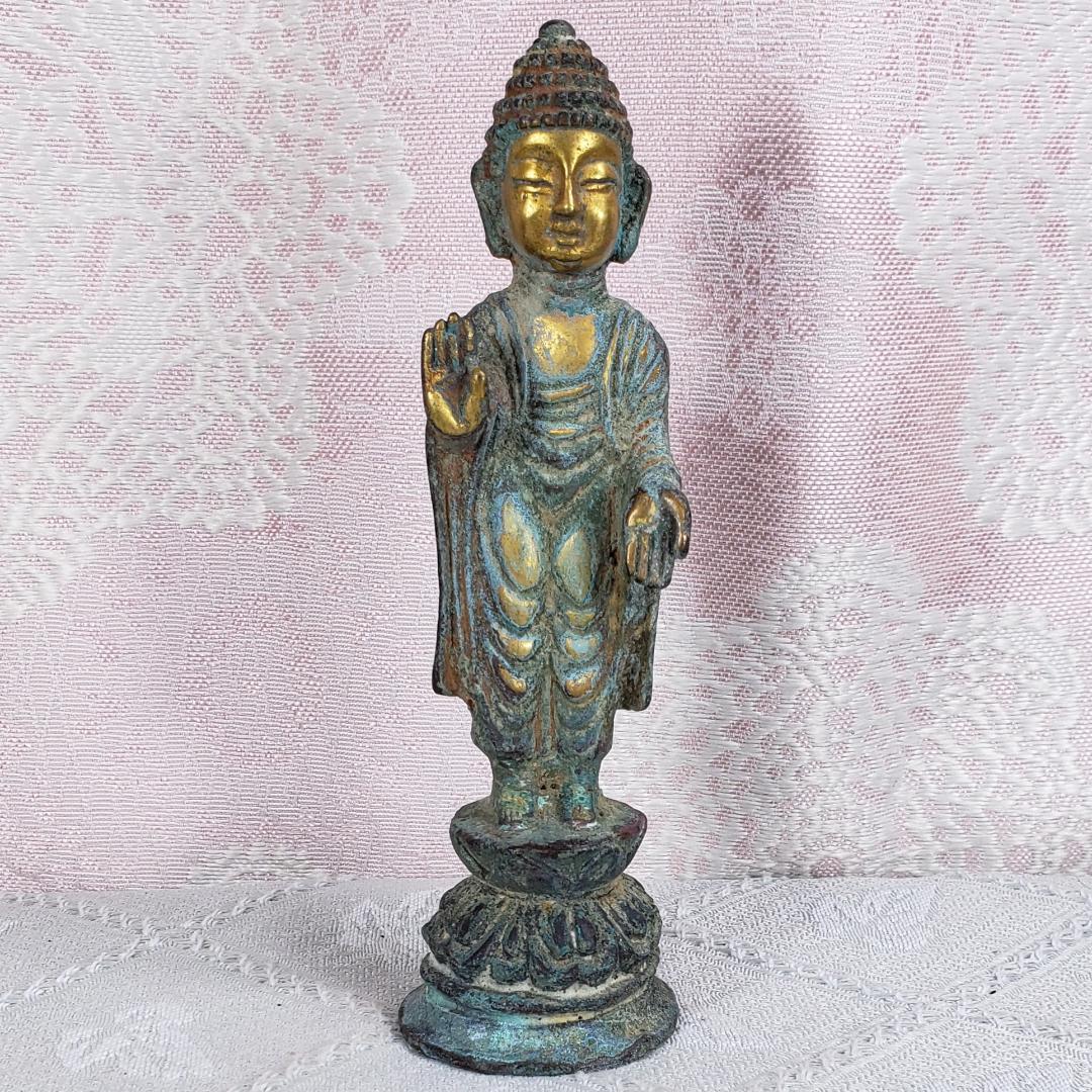 ◇新羅仏 金銅釈迦如来立像 仏像◇検）天平仏 飛鳥仏 百済仏 空海 親鸞
