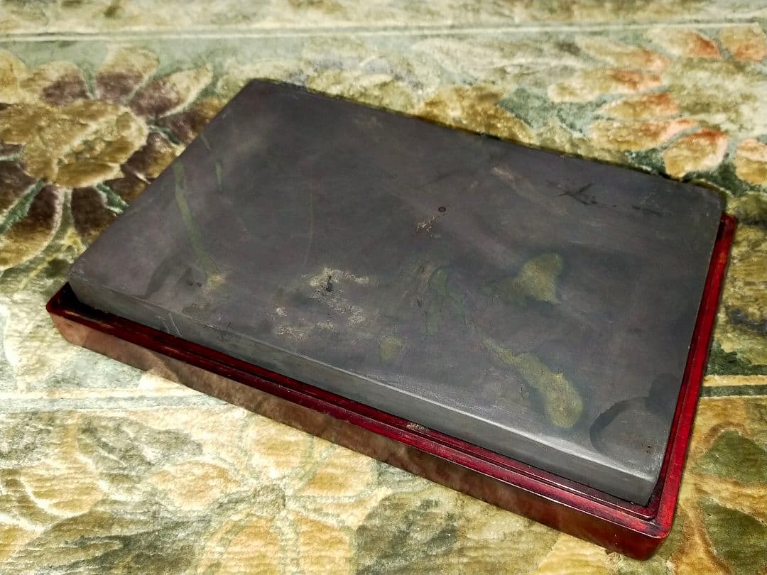 ♥中国端渓硯3.3kgケース付き硯端渓骨董品