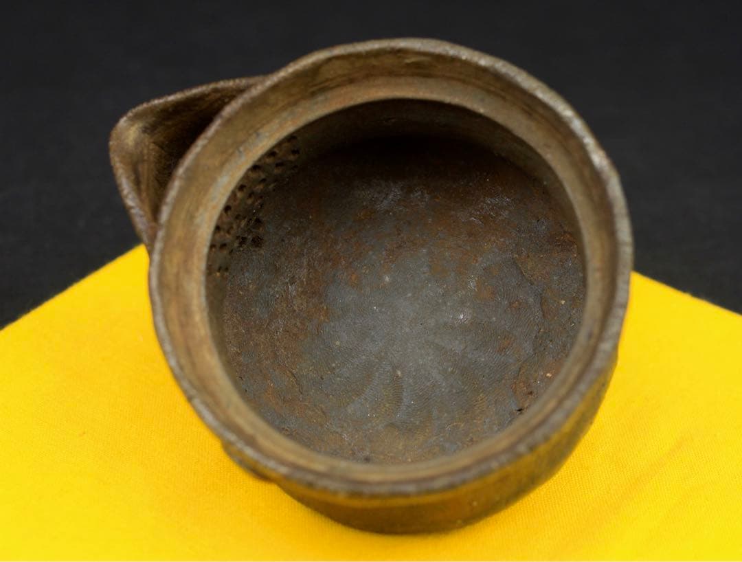 備前焼 森宝山作 宝山 希少 手造松の実摘み 宝瓶 急須