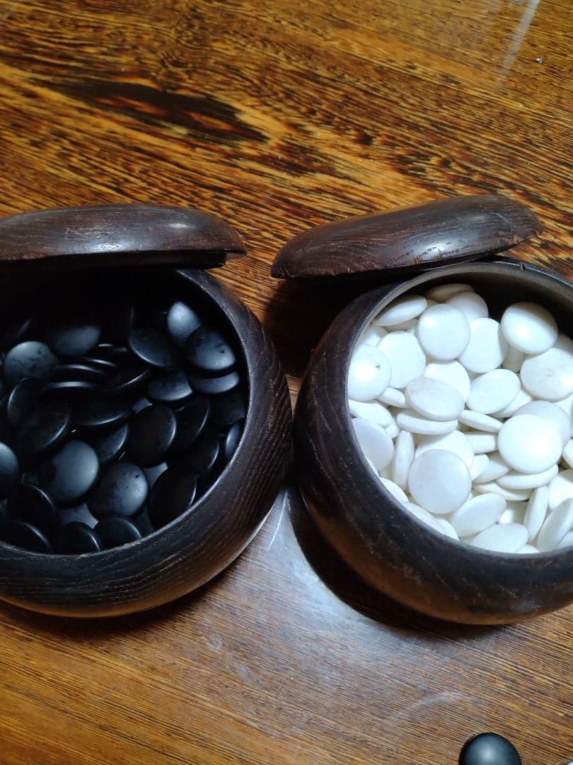 囲碁用黒白石セット　囲碁盤