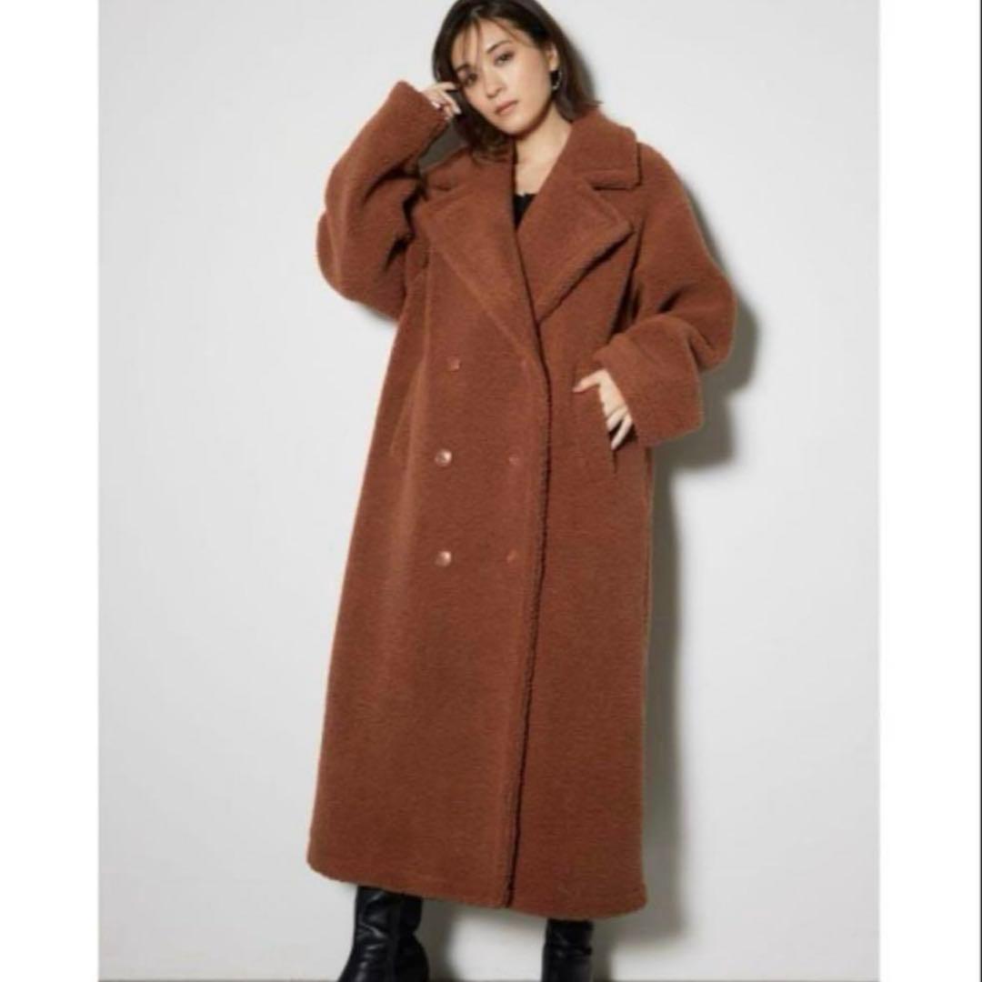 美品 rienda テディボア2WAYロングコート【S】中町綾 リエンダ - メルカリ