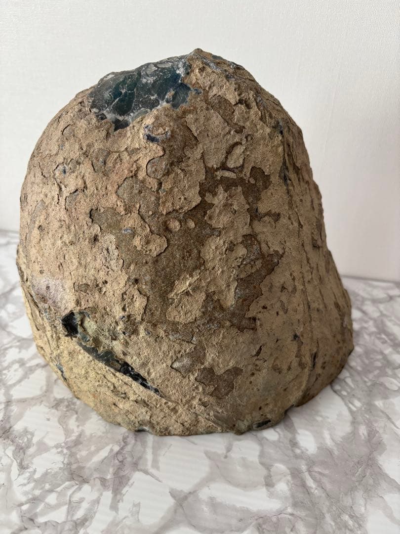 瑪瑙 ブルーメノウ 原石 インテリア 約9.6kg 約19.5✕24cm