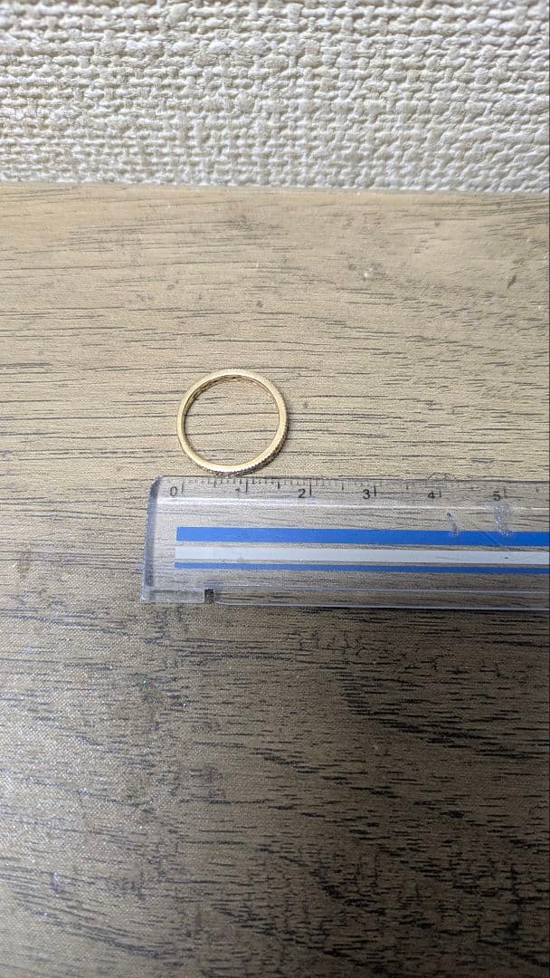 agete K10 ダイアモンド入り透かしリング 8号