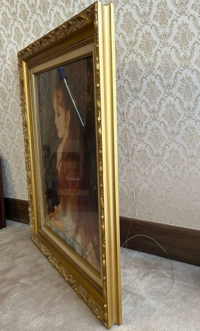 セール中！ ルノアール複製画 かわいいイレーヌ ガラス額