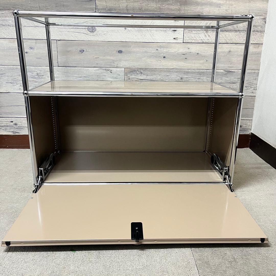 ☆正規品☆USMハラー 1列2段 ガラス天板、ベージュ色 USM