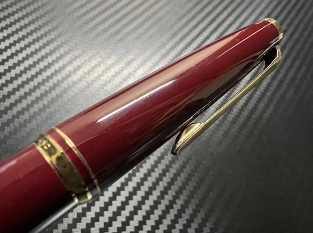 未使用に近い モンブラン No.221 万年筆 ボルドー EF 極細字