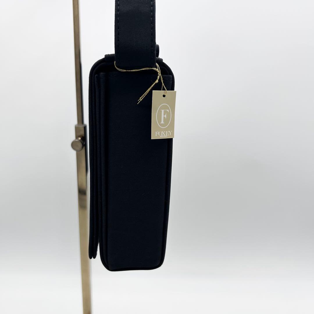 C71 極美品 FOXEY ブラックフォーマル ハンドバッグ 2way 黒