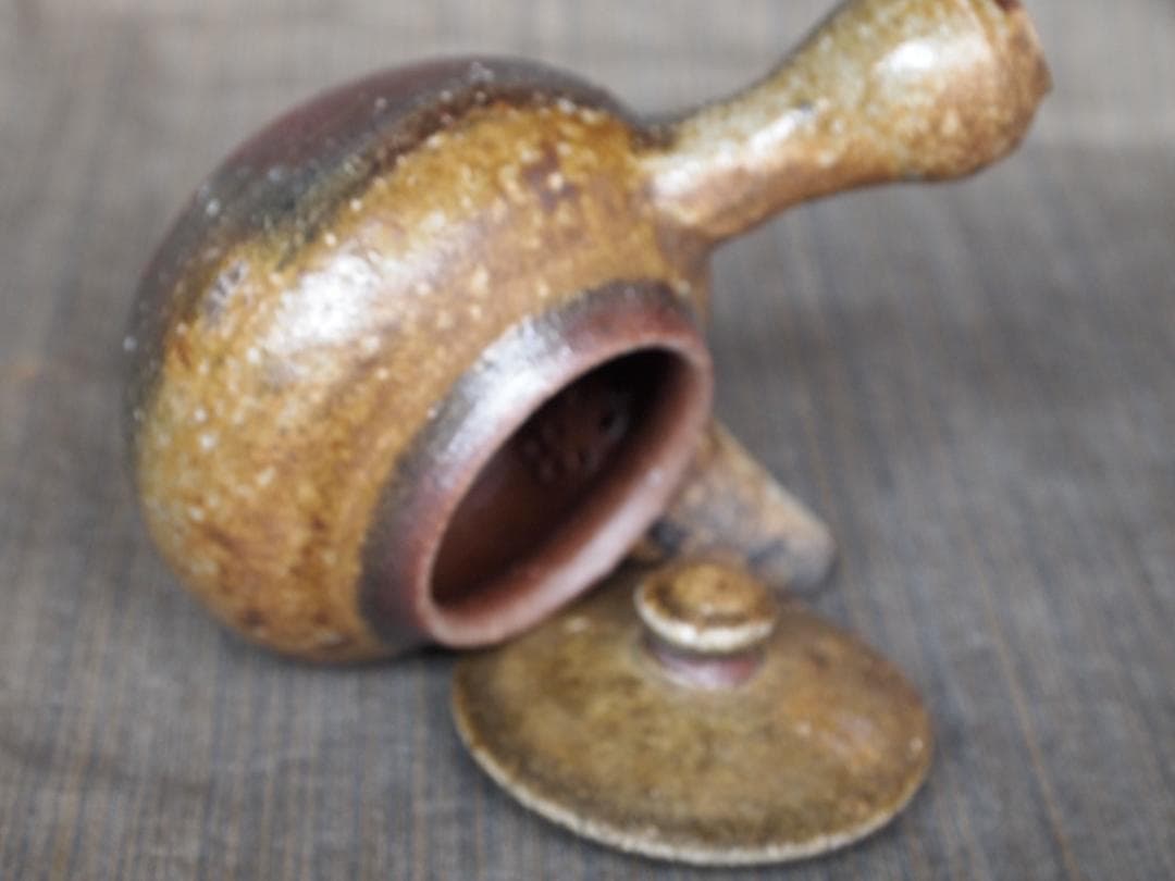 人気作家★竹内靖之【師：山本陶秀】★伊部手【黒】窯変急須