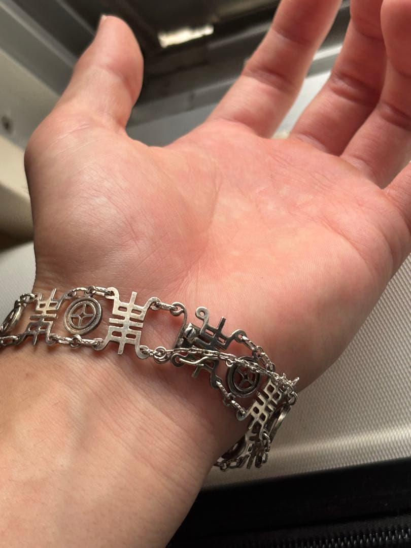 希少 ヴィンテージ シルバー925 ブレスレット 中華系