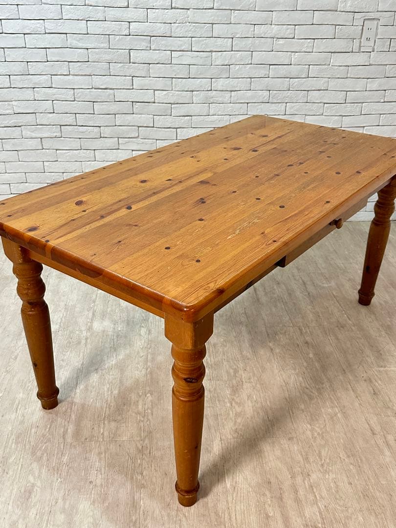 【東京都内23区配送無料】アンティーク　ダイニング　テーブル　木製　机　作業台