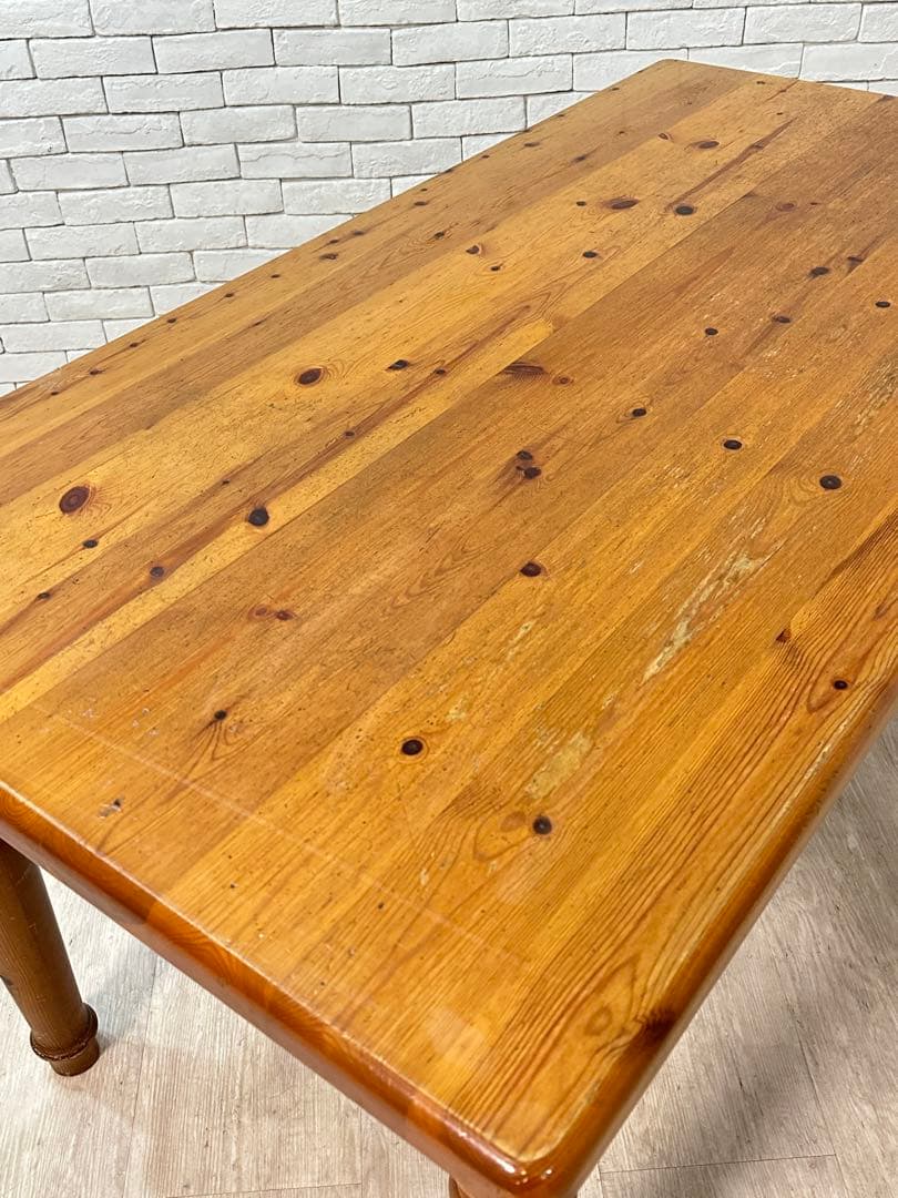 【東京都内23区配送無料】アンティーク　ダイニング　テーブル　木製　机　作業台