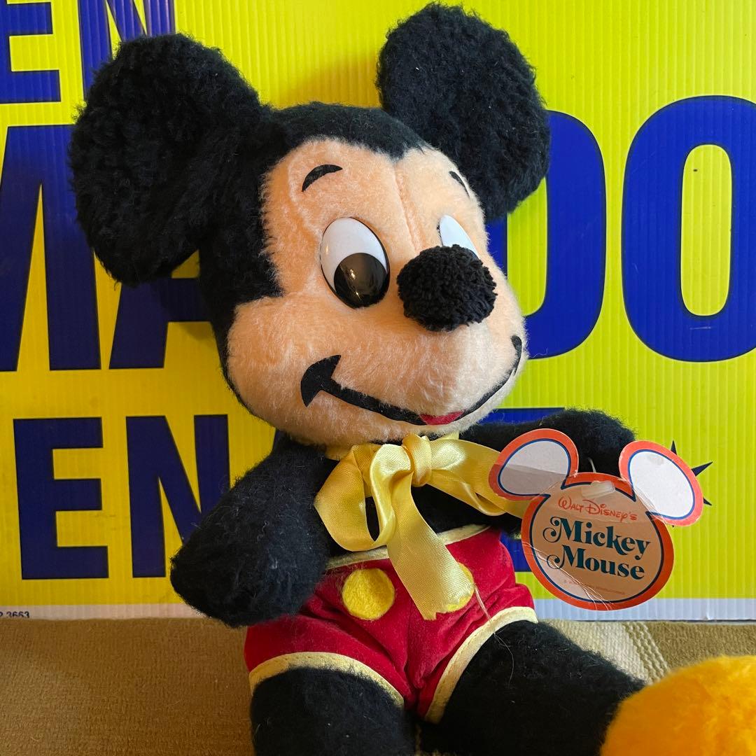 レア！70's ミッキーマウス ディズニーぬいぐるみ人形 USAヴィンテージ雑貨