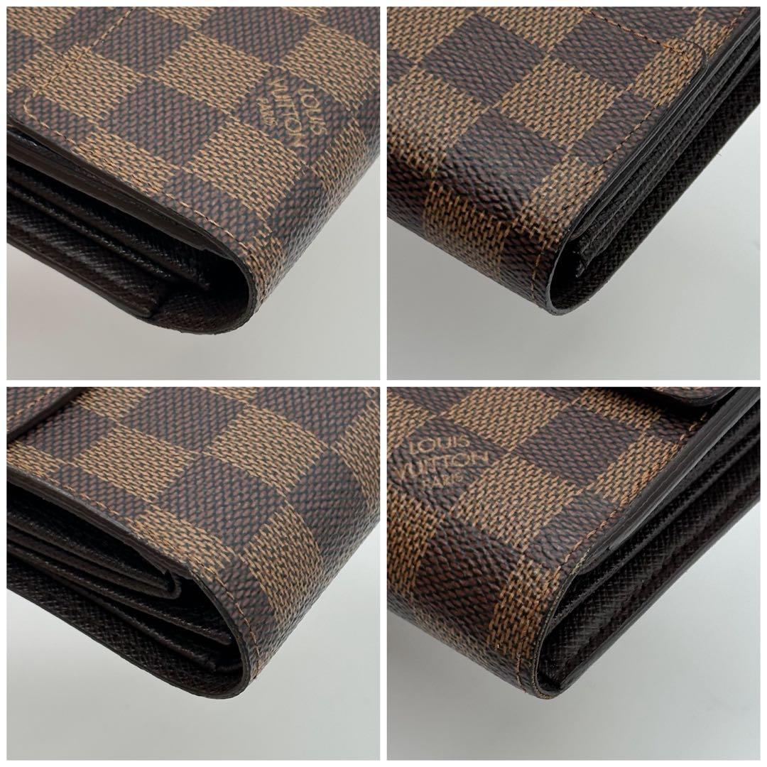 未使用級】ルイヴィトン ポルトフォイユ アレクサンドラ ダミエ 三