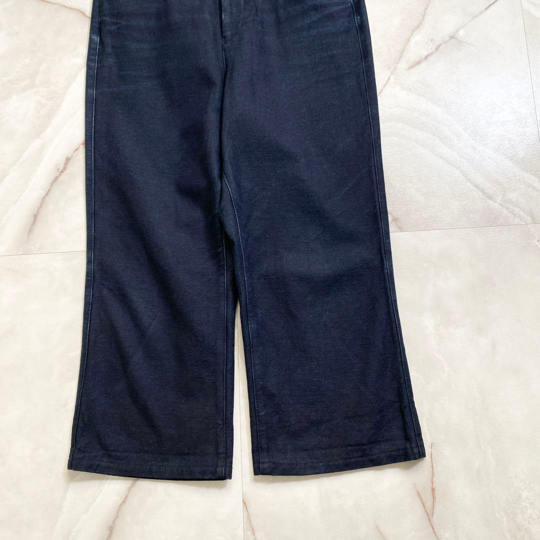 A15597 美品 トリココムデギャルソン シンチバックサルエルデニム 濃紺M