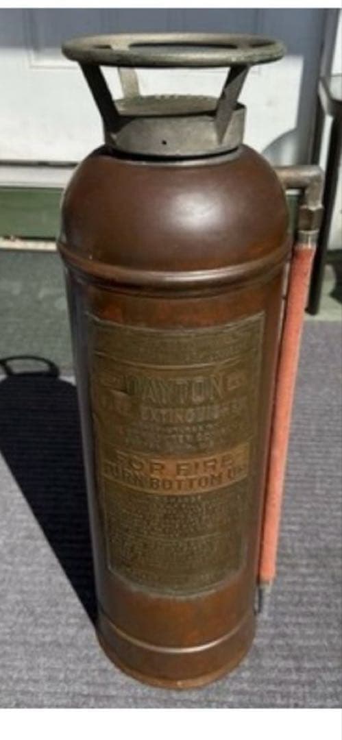 アンティーク 銅製 真鍮 サイン プレート 看板 消化器 FIREレア