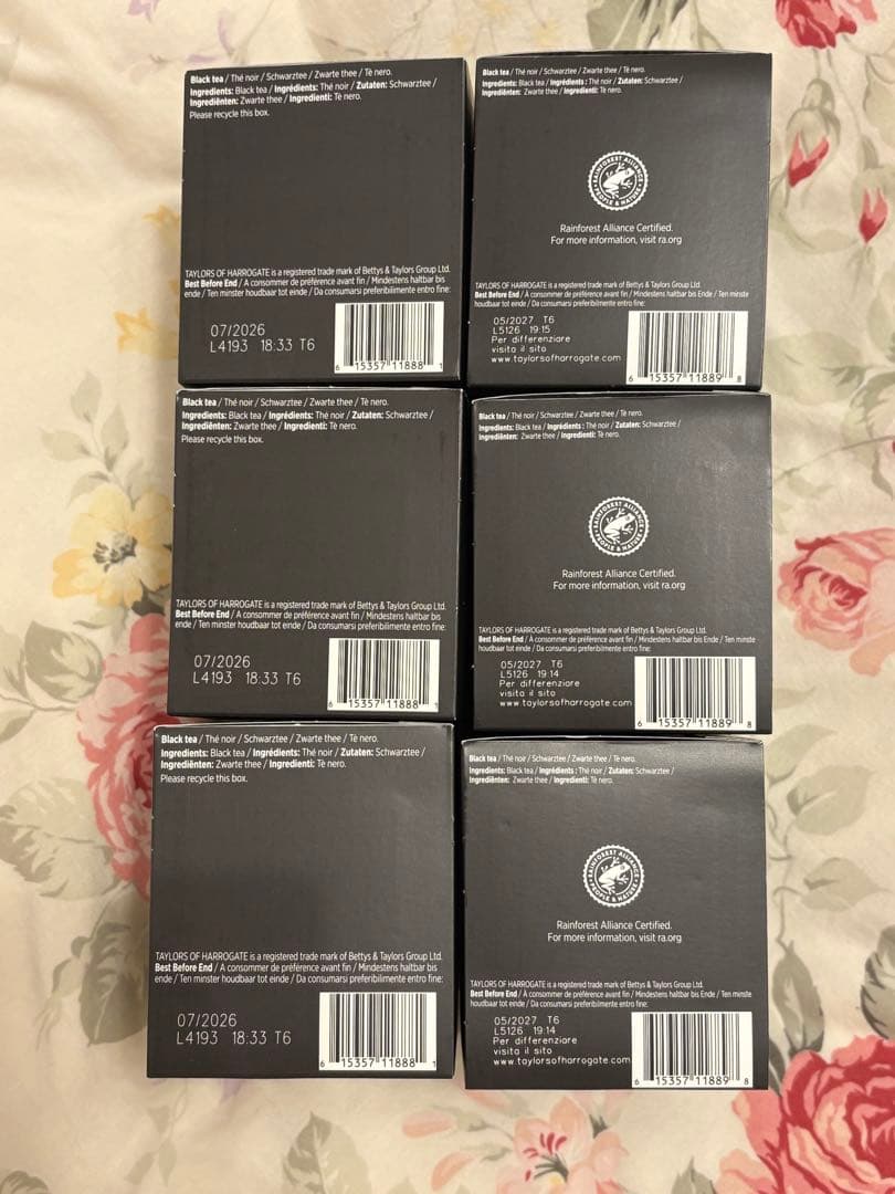 Taylorsスコティッシュブレックファスト アフタヌーンダージリン20個入6箱