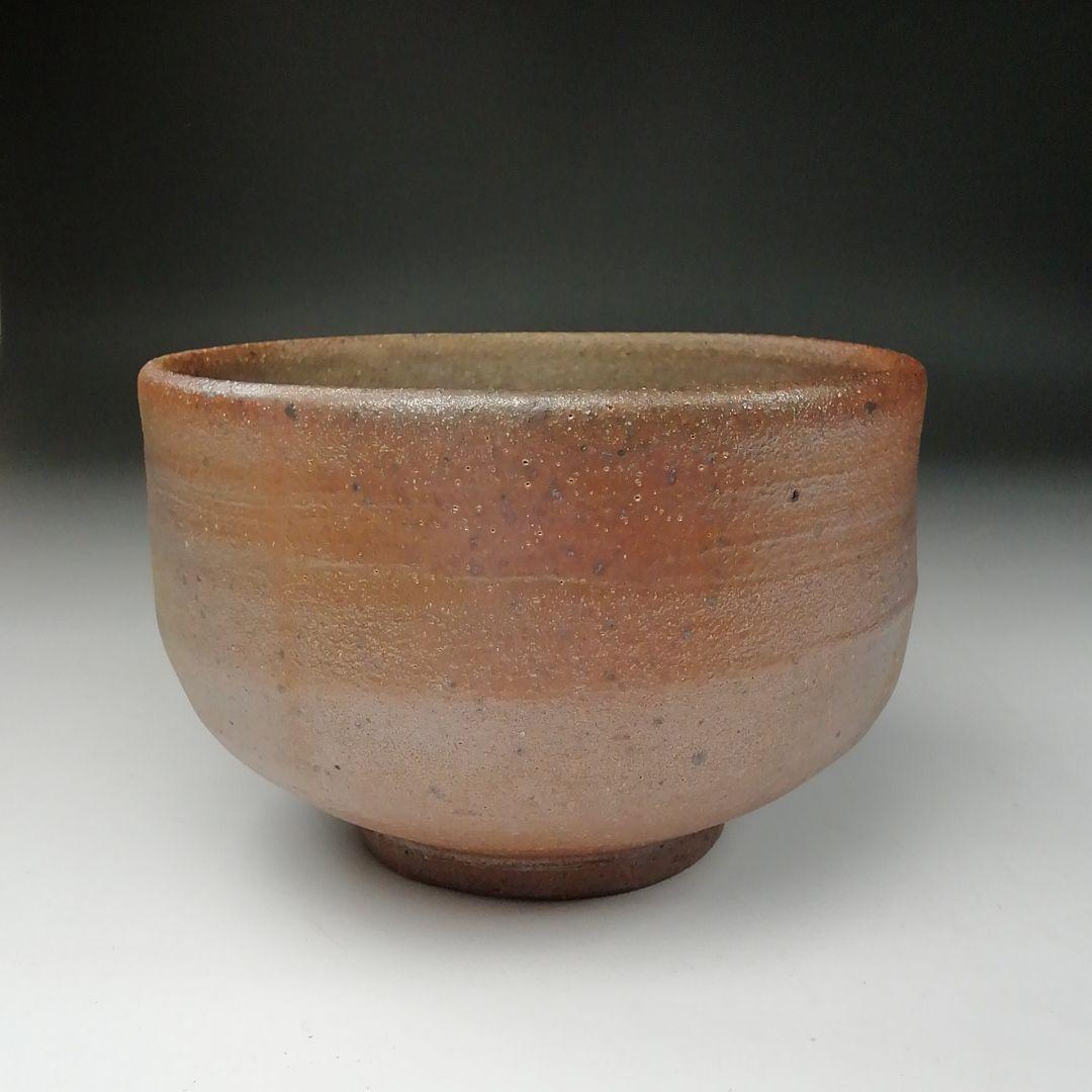 T109 茶碗 『薫染 茶碗』『益子焼』『箕輪靖夫』 共箱 抹茶碗