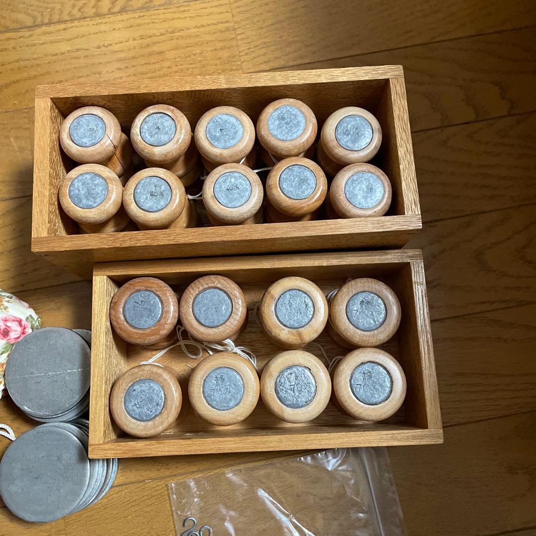 組紐、角台と丸台　組玉４０匁と70匁 重り玉　組紐の形を整える台など一式セット