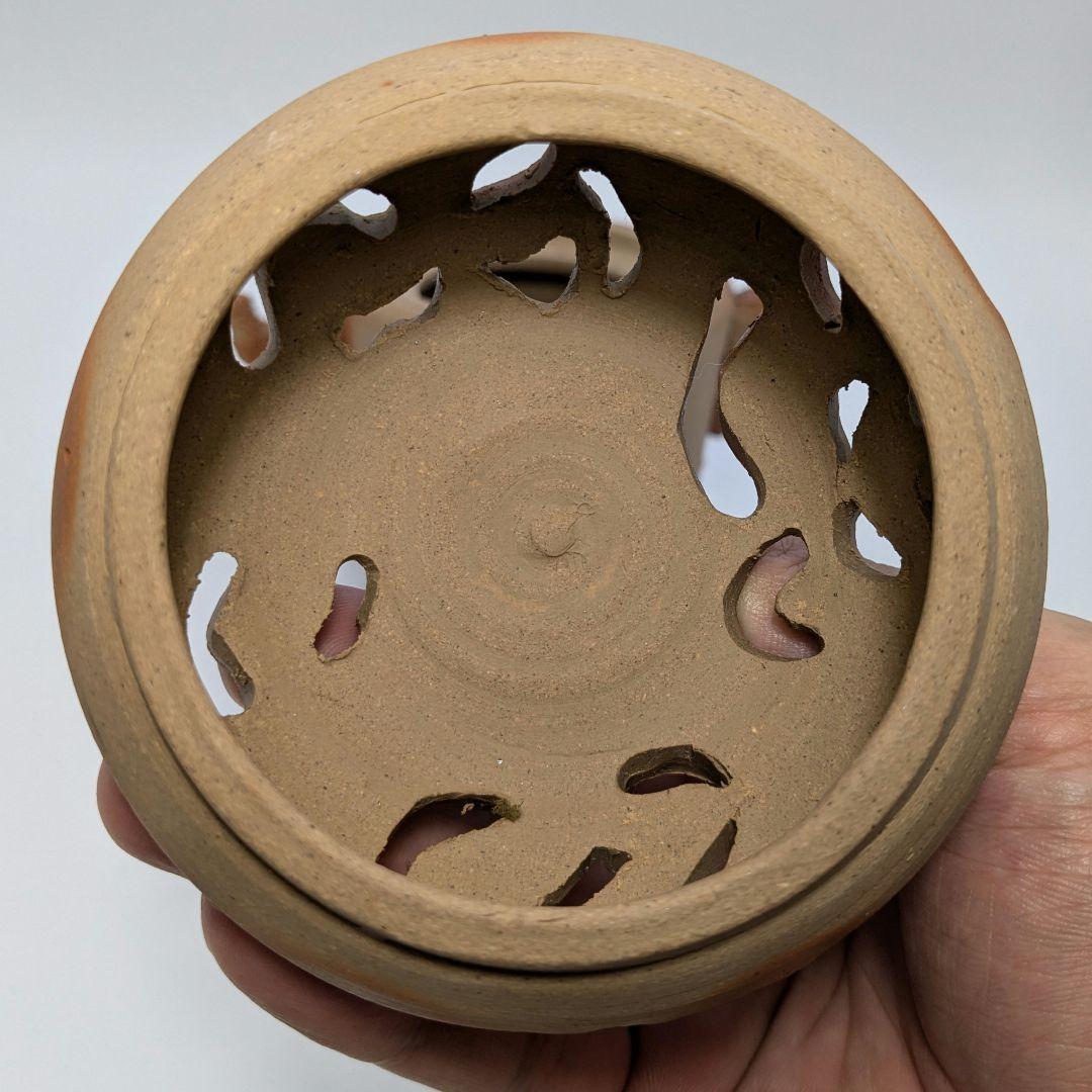 清麻呂窯 備前焼 龍摘緋襷双耳三足香炉 竜 獅子 香道具 茶道具 置物 在銘