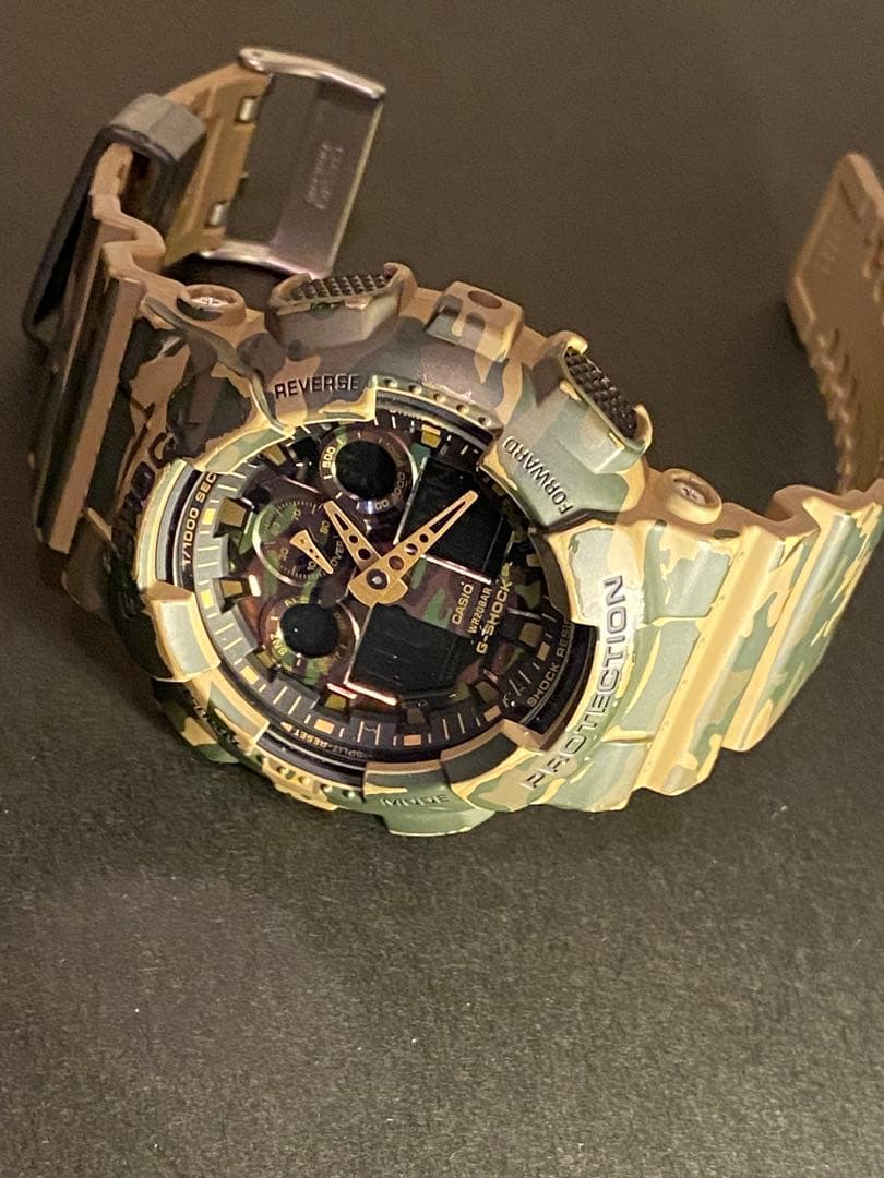 【生産終了品　希少極美品　電池新品】 G-SHOCK GA-100CM カモフラ