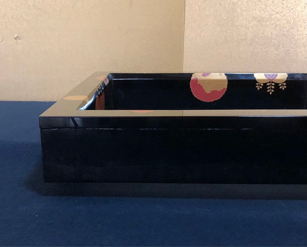 《レ》輪島塗 高台寺蒔絵 炉縁 弘悦作 共箱　251121え5