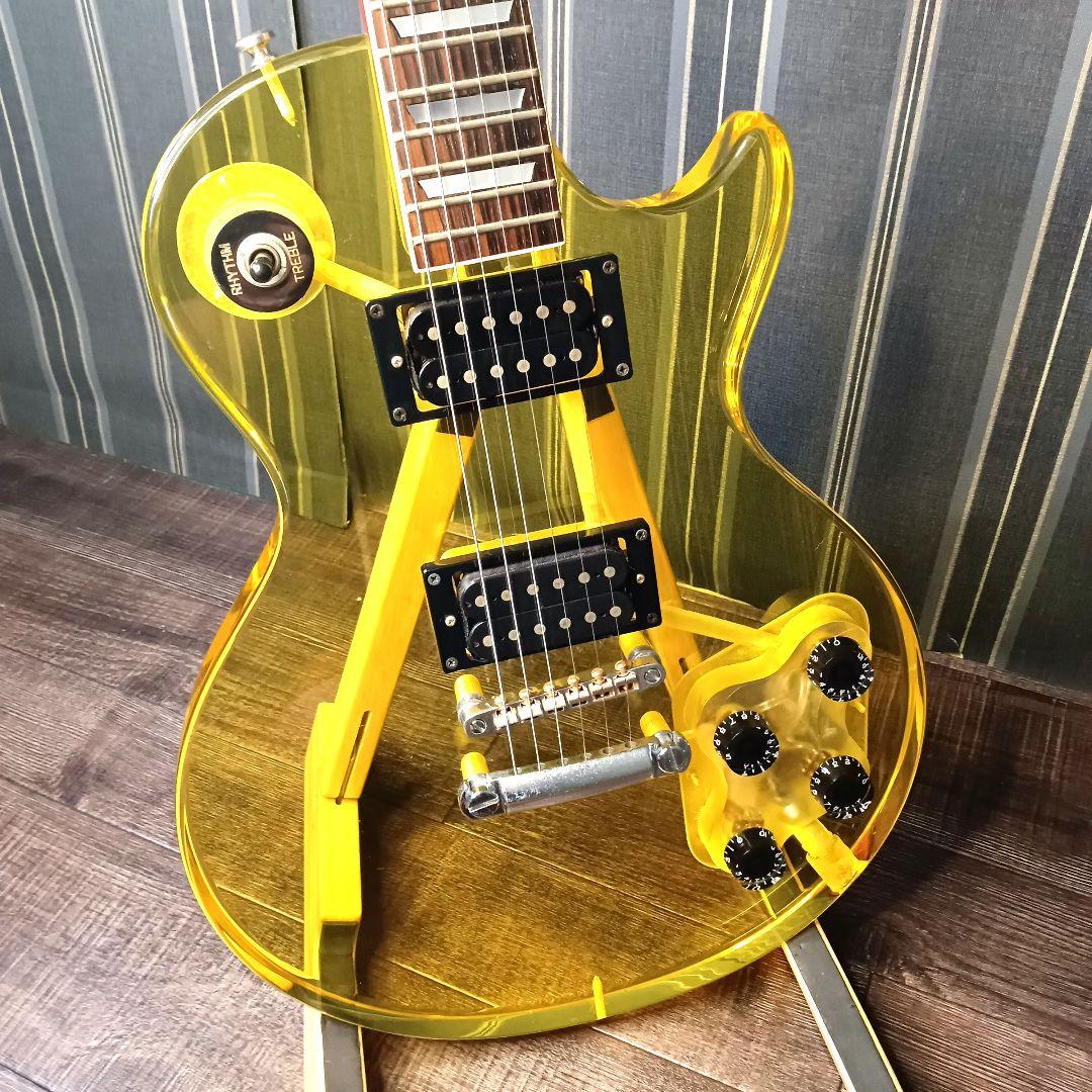 改造ギター GRECO レスポール CUSTOM カスタム クリア アクリル