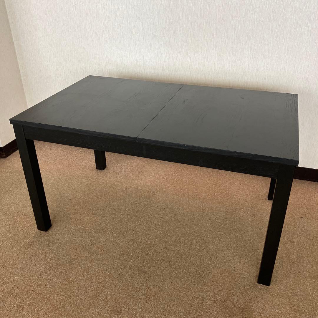 IKEA イケア　伸長式ダイニングテーブル　BJURSTA ブラック　③