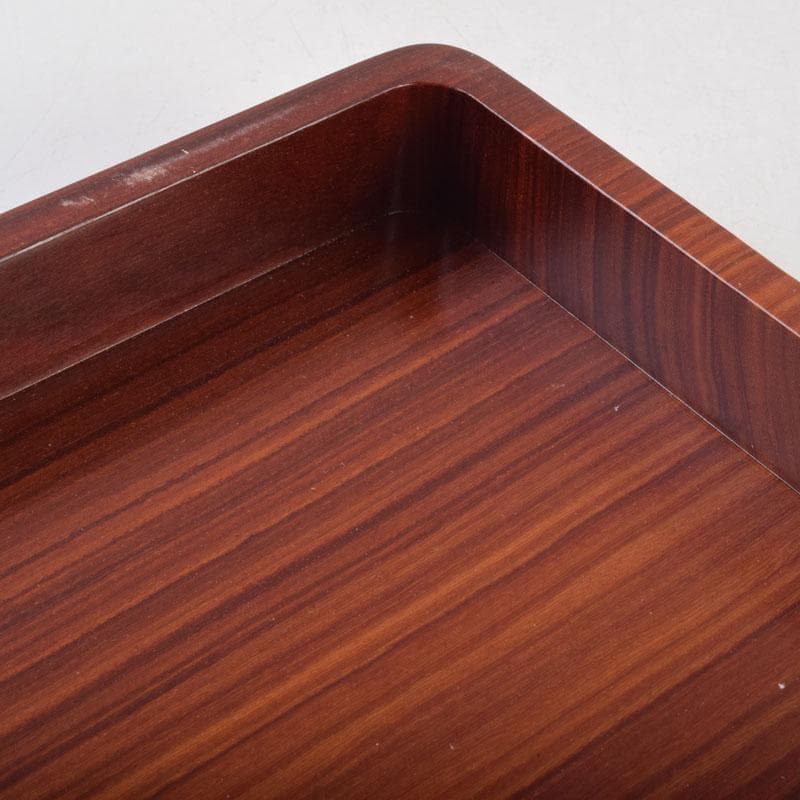 178　書道具　唐木紫檀製　無垢彫　くりぬき　硯箱　C　8734