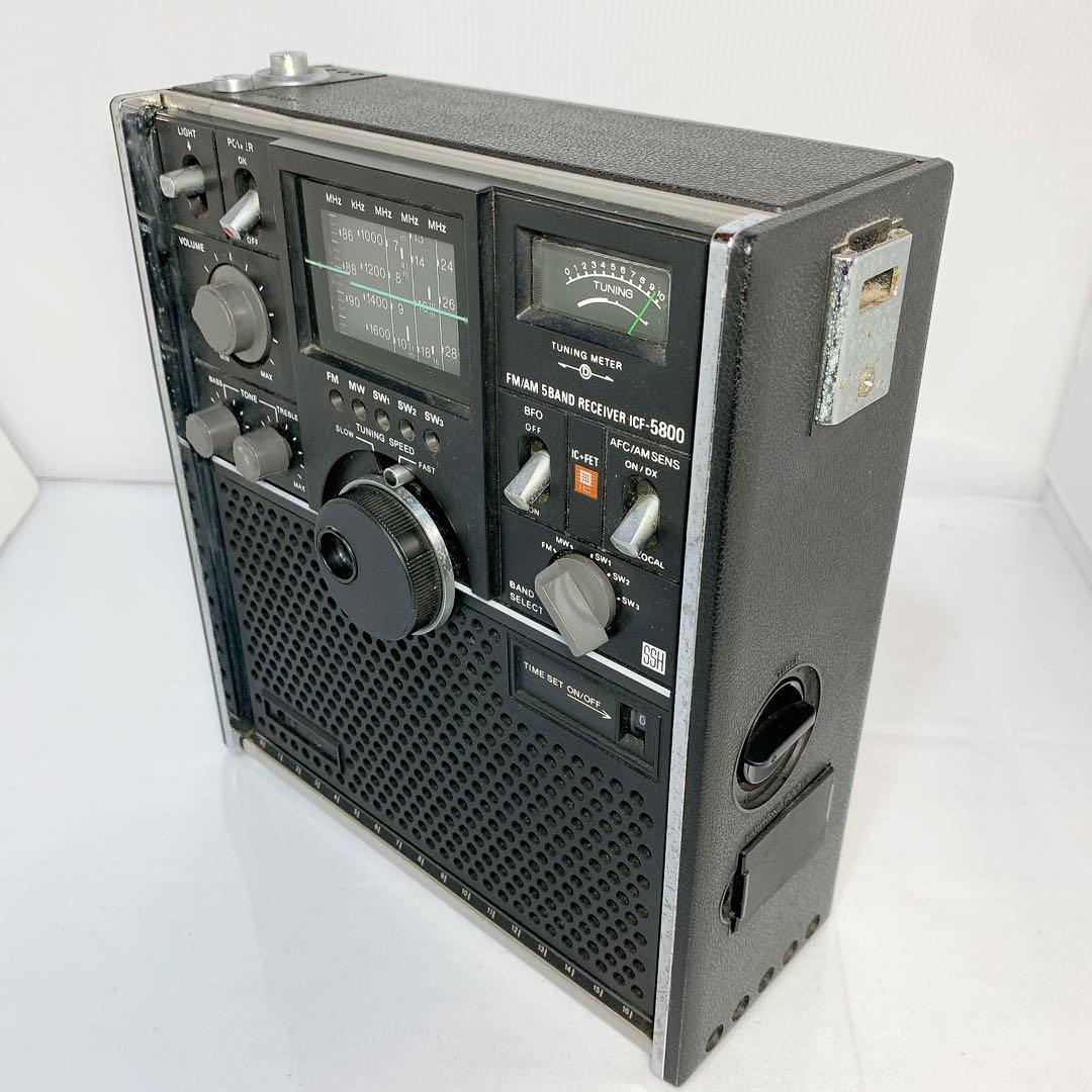 ジャンク ICF-5800 SONY スカイスキャナー アダプター付 音出しOKの