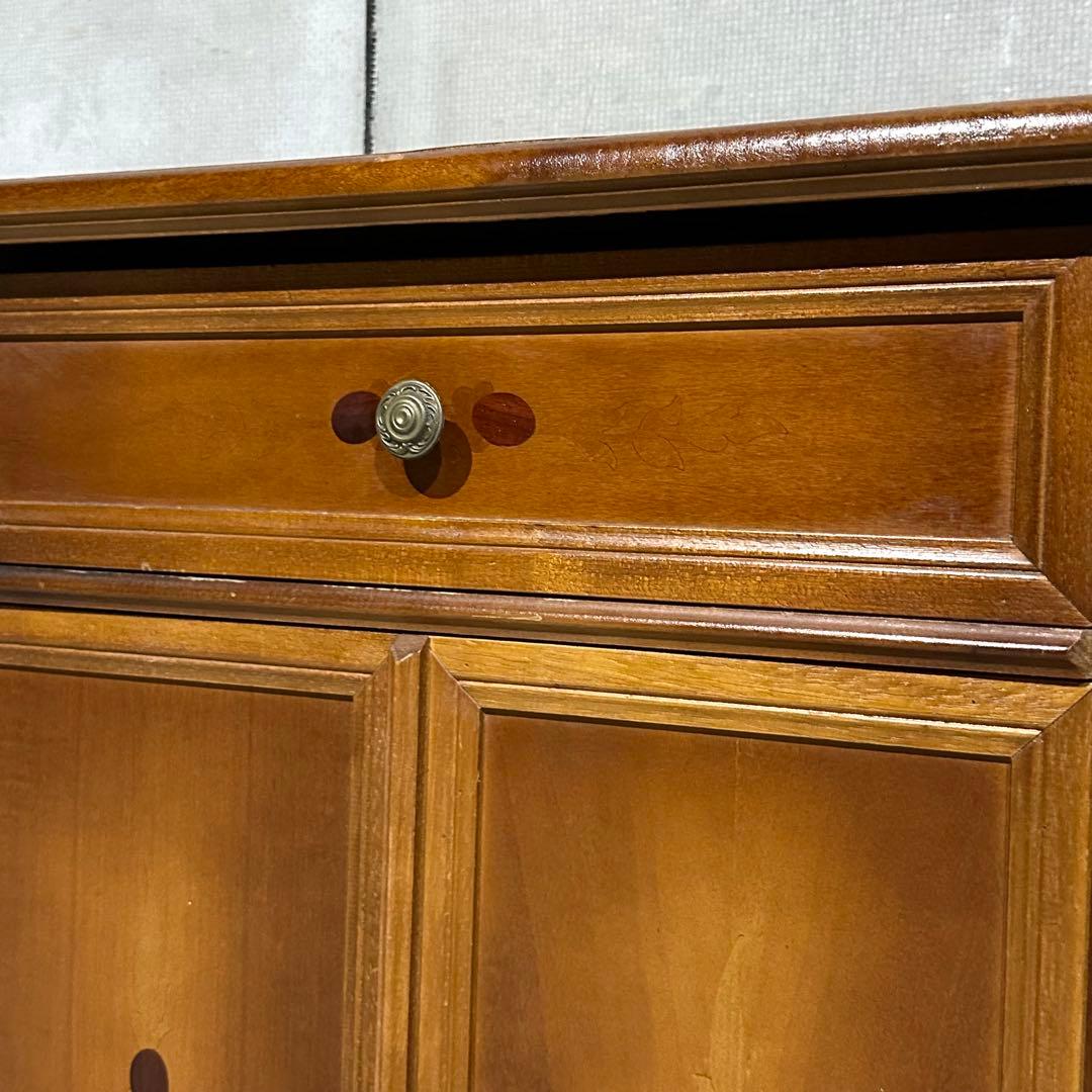 ✦アンティーク調✦象嵌 キャビネット 木製 収納棚 花台 電話台 サイド