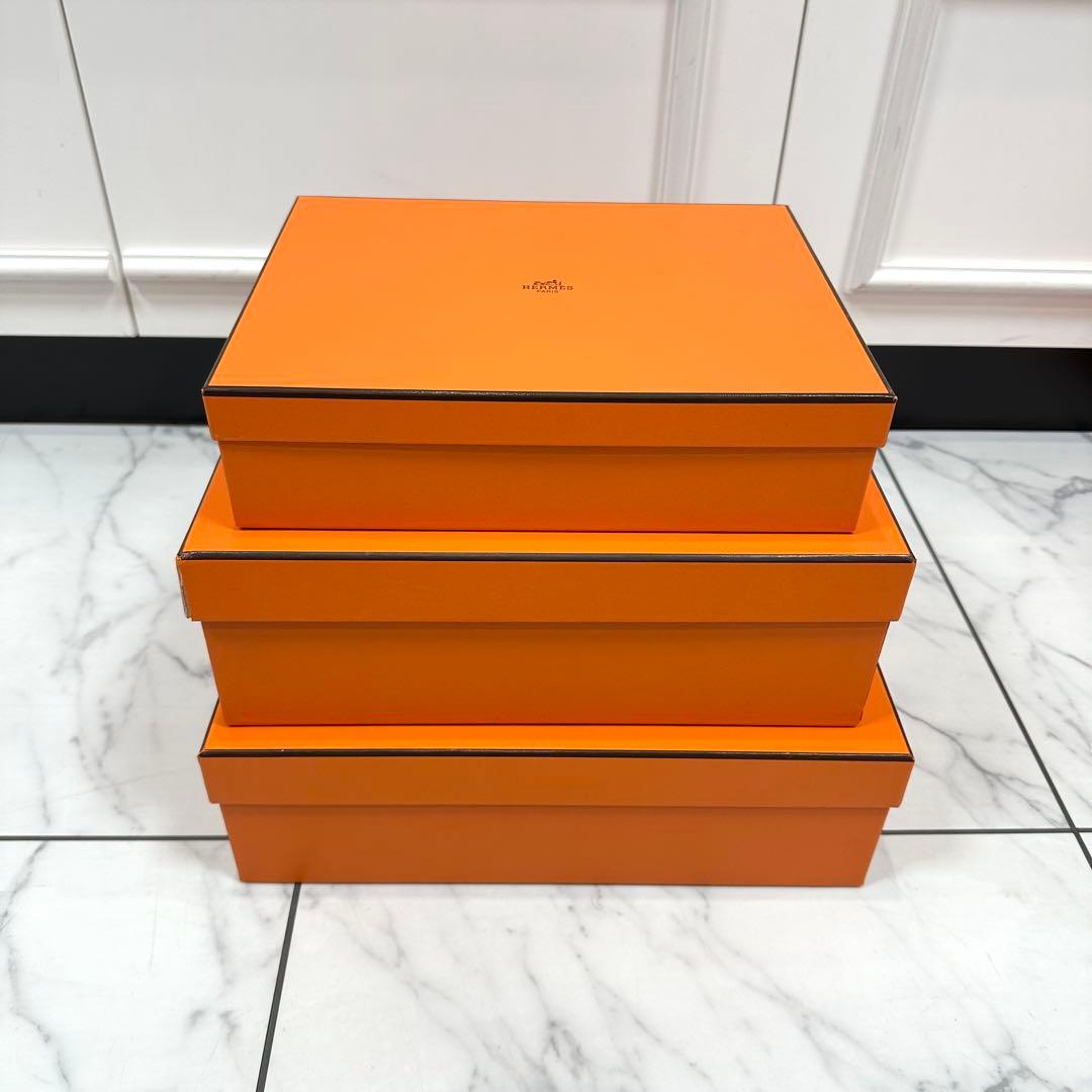 ⑳ 美品 HERMES エルメス オレンジ 空箱 化粧箱 9個セット