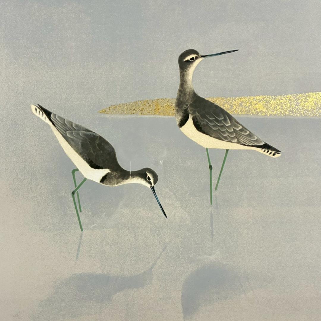 美品 上村淳之「汀」リトグラフ 大作 直筆サイン・印章有 上村松園の孫