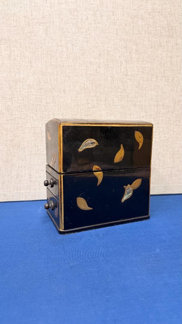 一式揃】時代茶道具 銅製湯沸・建水／蒔絵木箱付｜実用可