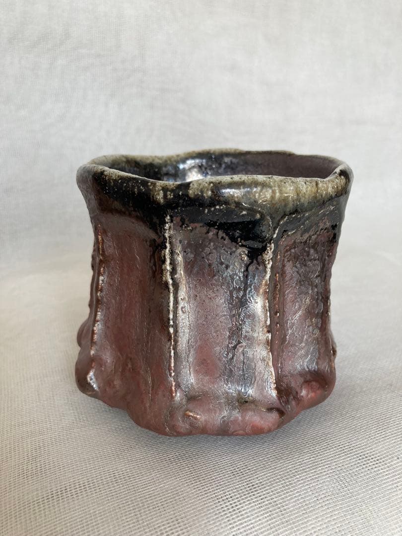 木戸貞昭／穴窯志野茶碗／茶37